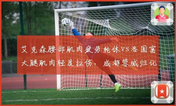 艾克森腰部肌肉疲劳轮休vs洛国富大腿肌肉轻度拉伤，成都蓉城归化球员负荷管理策略对比
